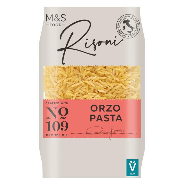 M&S orzo pasta 500g, imported from the UK
