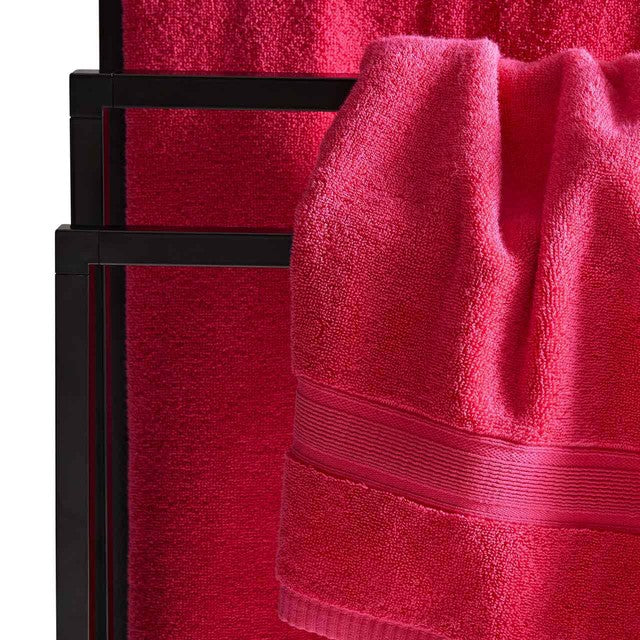 M&S Super Soft Antibacterial Cotton Bath Sheet Raspberry, imported from the UK