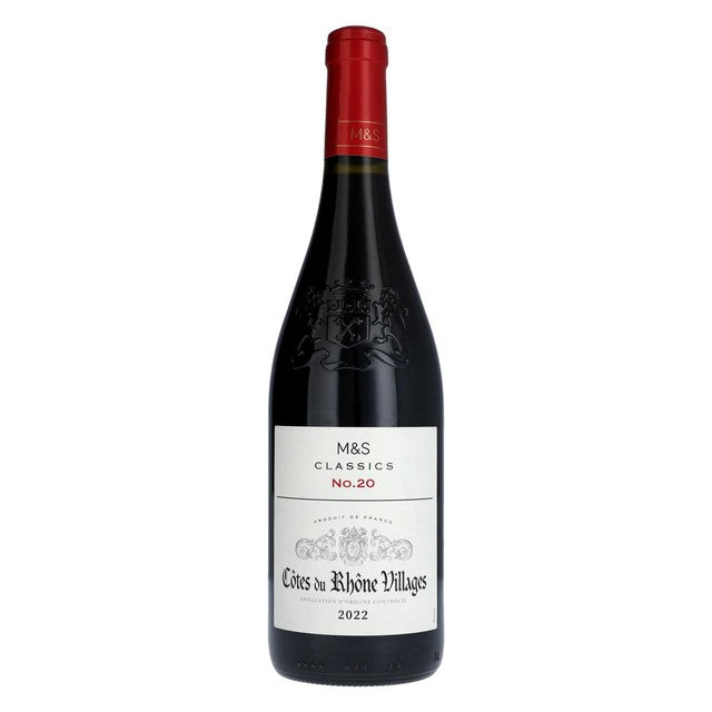 M&S Cote du Rhone red wine half bottle, imported from the UK