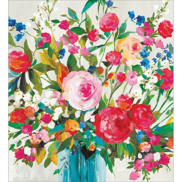 Woodmansterne flower bouquet blank card pack 14.6x13.0cm - British product