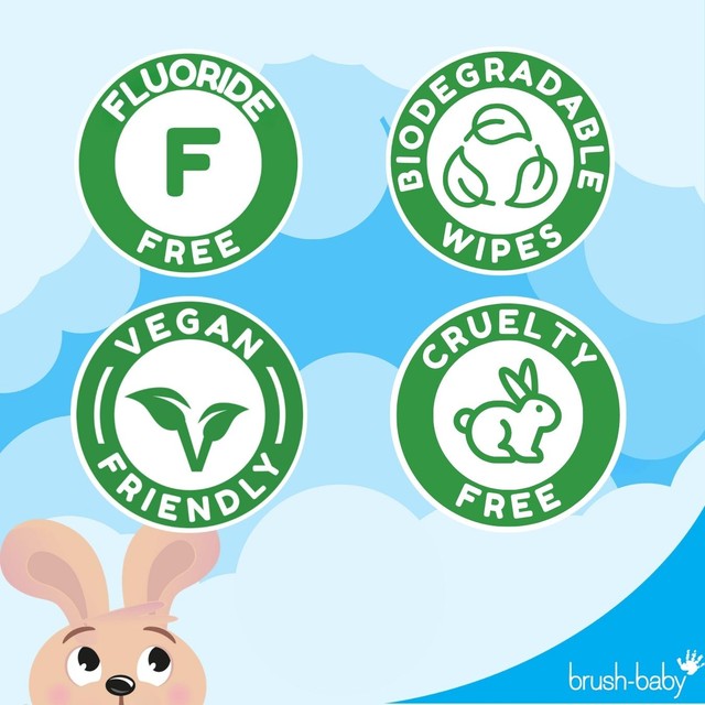 Brush-Baby teething wipes pack of 20 - British product