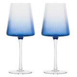 M&S DRH Collection Empire Blue Wine Glasses Set of 2- Buy online at McGrocer