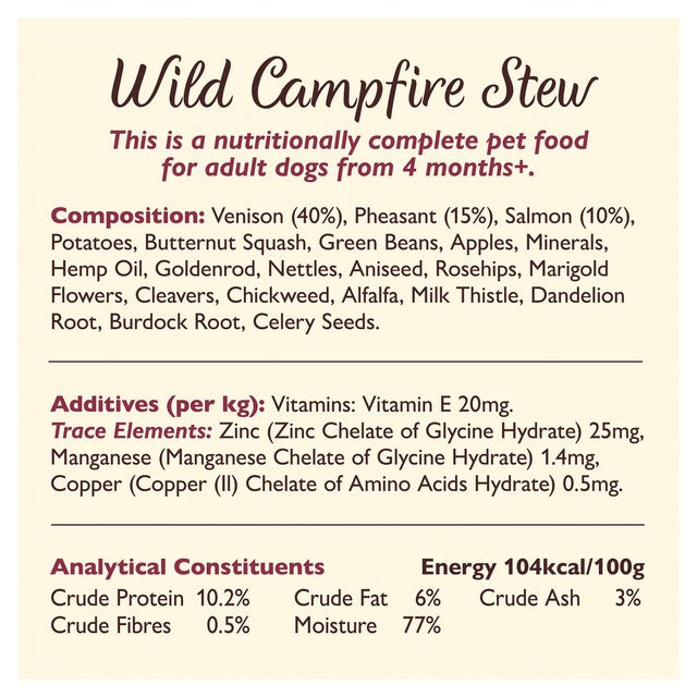 Lily's Kitchen Wild Campfire Stew wet dog food 400g, UK version