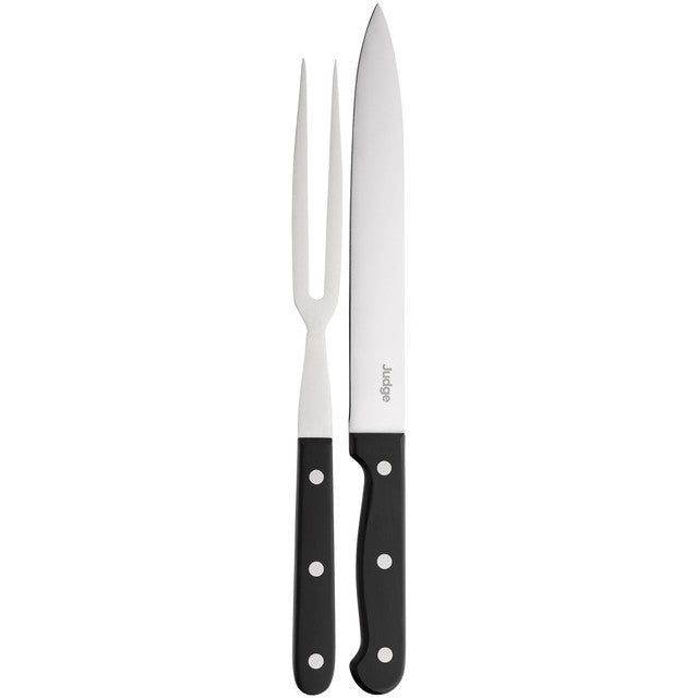 Judge 20cm carving knife and 18cm carving fork set, UK version