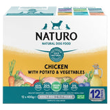 M&S Naturo Grain Free Adult Dog Chicken and Potato Wet Dog Food 12 x 400g- Buy online at McGrocer