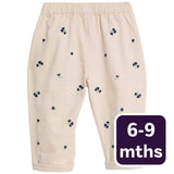 M&S Blomsterbroderte kremfargede babyjeans 6-9 måneder