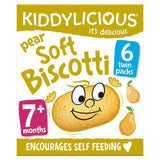 Kiddylicious pear soft biscotti baby snacks 6x20g, UK version