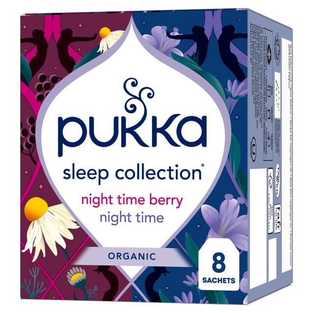 Pukka organic sleep tea chamomile berries 8 tea bags (British brand)