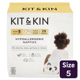 Kit & Kin hypoallergenic nappies size 5 11+kg, UK version