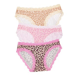 Stripe & Stare Pink Leopard knickers size L (British brand)