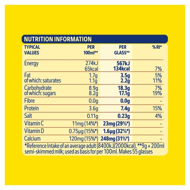 Nesquik Banana Milkshake Powder 500g, imported from the UK