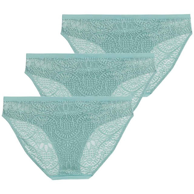 M&S Women's High Leg Knickers Teal Size 14, imported from the UK
