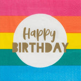 M&S Talking Tables Rainbow Happy Birthday Party Napkins 20 per pack- Buy online at McGrocer