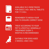Frontline dog wormer tablets from 3kg 2 pack - British product