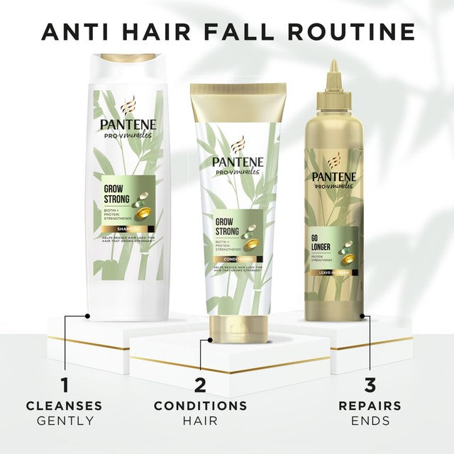 Pantene Grow Strong Shampoo with bamboo and biotin 400ml, imported from the UK