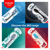 Colgate 360 Max White medium manual toothbrush 3 pack - British product