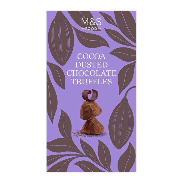 M&S cocoa dusted chocolate truffles 200g, imported from the UK
