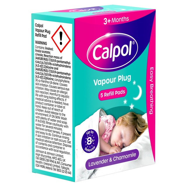 Calpol Vapour Plug Refill Pads Lavender Chamomile 5 Pack - British product