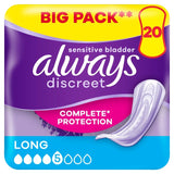 Always Discreet incontinence pads long 20 Pack - British product