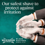 Wilkinson Sword Quattro razor handle with 9 refills, imported from the UK
