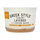 M&S Greek style yogurt with toffee sauce 450g, imported from the UK