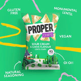 Properchips sour cream and chive lentil chips 20g, imported from the UK