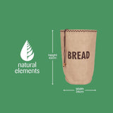 Natural Elements hessian bread bag with cotton lining, imported from the UK