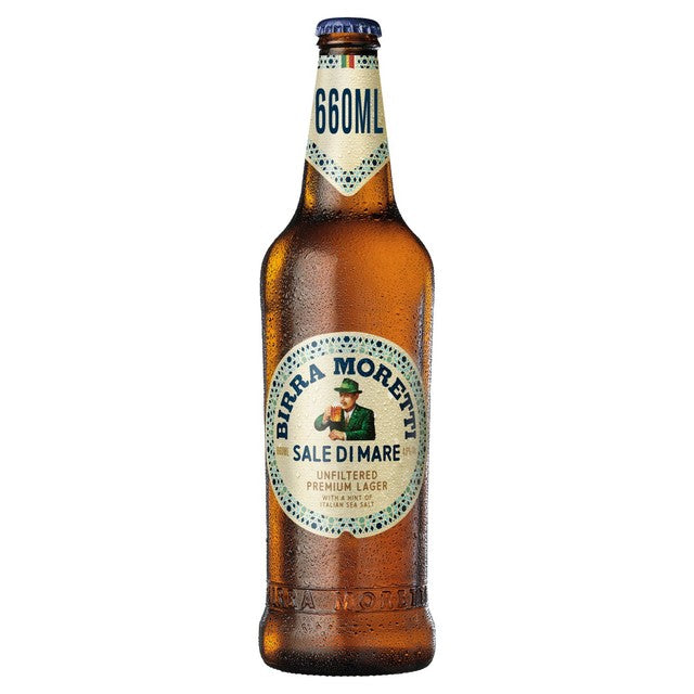 Birra Moretti Sale Di Mare unfiltered lager 660ml bottle - British product