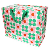 Rex London jumbo storage bag with pink and green flowers, imported from the UK