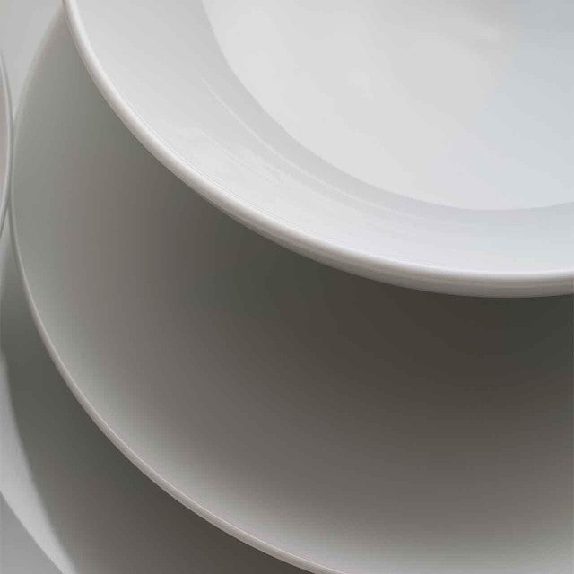 M&S Maxim Coupe white ceramic dinner set 12-piece, imported from the UK
