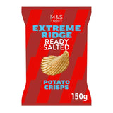M&S Ready Salted Extreme Ridge Cut Crisps 150g, imported from the UK