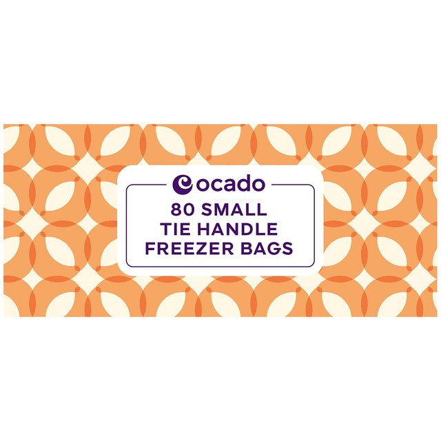 Ocado Small Tie Handle Freezer Bags 80 Pack, imported from the UK