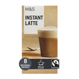 M&S instant latte sachets 124g, imported from the UK