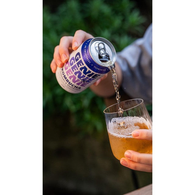 Genie Blueberry & Raspberry Kombucha 330ml, UK version