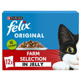 M&S Felix Original Farm Selection in Jelly Wet Cat Food 12 x 85g- Buy online at McGrocer