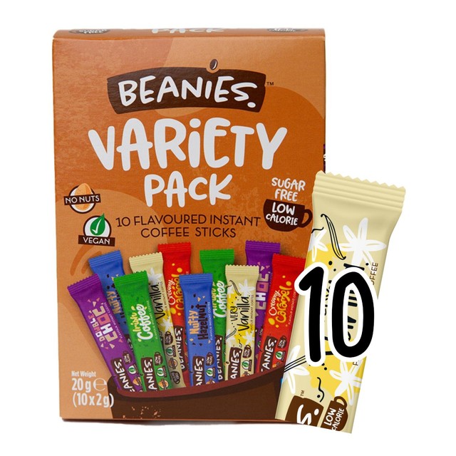 Beanies flavoured instant coffee sticks variety pack 20g - British product