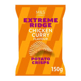 M&S chicken curry extreme ridge cut crisps 150g, imported from the UK