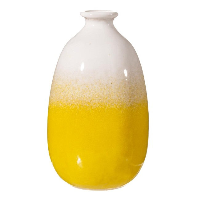 Sass & Belle Dip Glazed Ombre Yellow Vase 12x7cm (British brand)