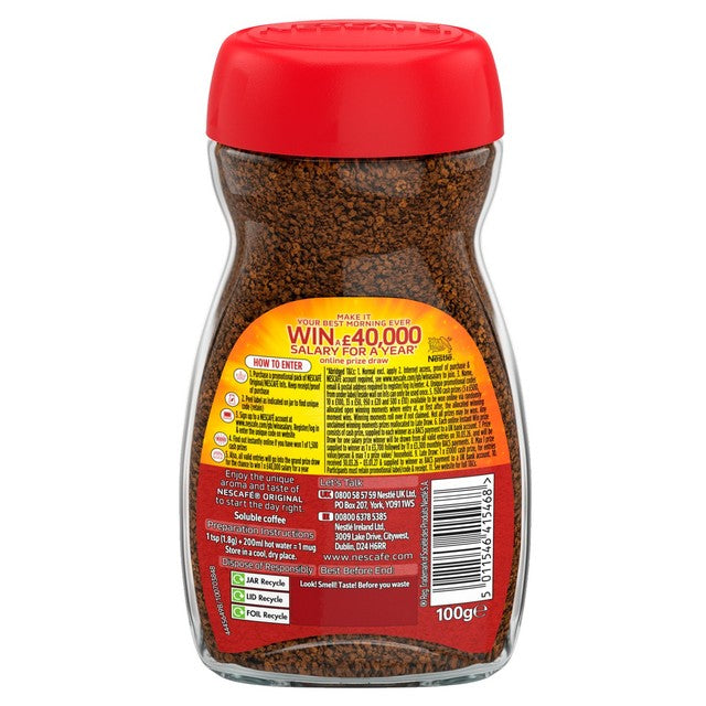Nescafe Original instant coffee 100g, imported from the UK