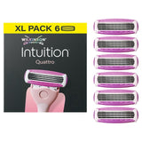 Wilkinson Sword Intuition Quattro women's razor blade refills 6-count (British brand)