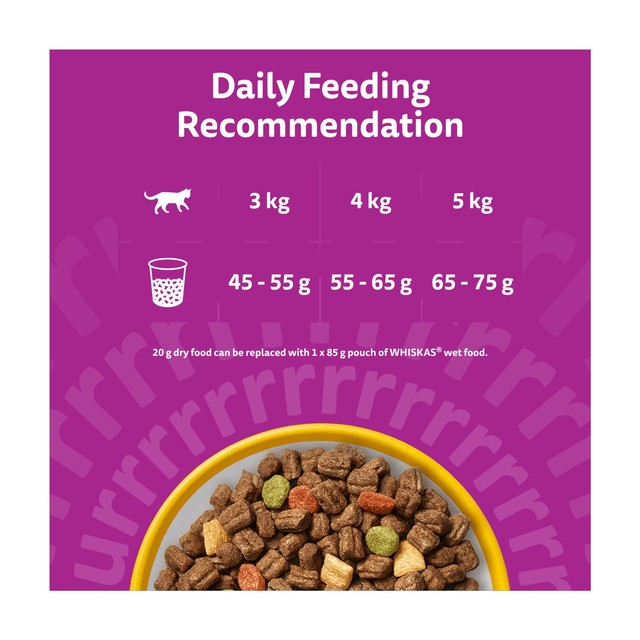 Whiskas dry cat food with chicken 7kg (British brand)