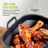 Tower foldable silicone square trays for air fryers, UK version
