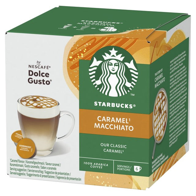 Starbucks Caramel Macchiato coffee pods for Dolce Gusto (British brand)
