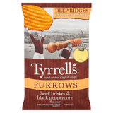 Tyrrells Furrows Beef Brisket & Black Peppercorn Sharing Crisps
