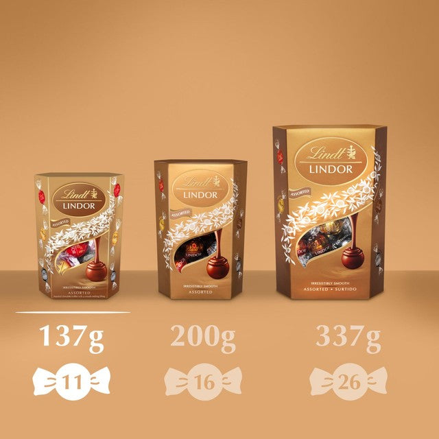 Lindt assorted chocolate truffles box 137g, UK version