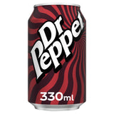 Dr Pepper sparkling soft drink 24 x 330ml cans - British product