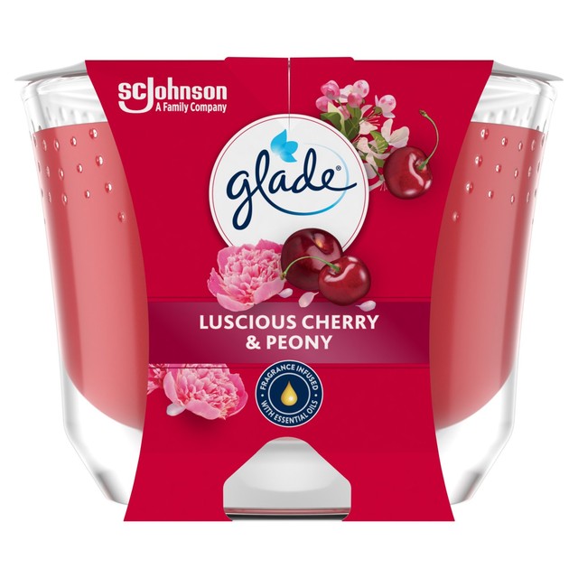 Glade Peony & Cherry large scented candle 204g, UK version