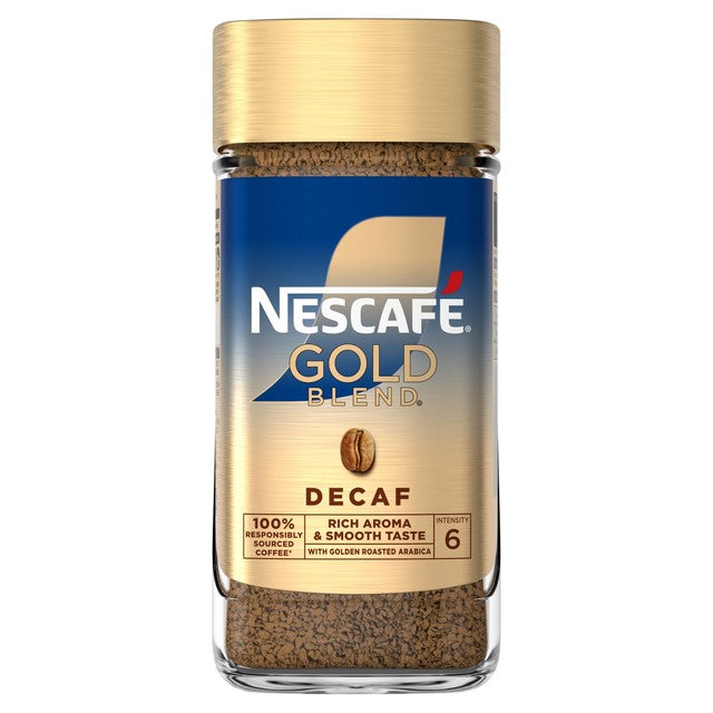 Nescafe Gold Blend decaf coffee jar 190g, imported from the UK
