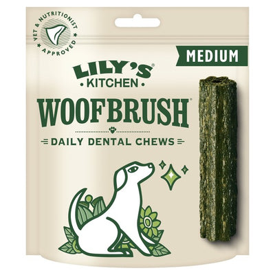 M&S Lily's Kitchen Woofbrush Natural Daily Dental Chew Medium Dog 196g- Buy online at McGrocer