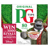 PG Tips original black tea bags 80 tea bags, imported from the UK